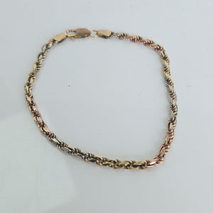 PULSERA ORO COMBINADO 14 K 8.1 GRMS (SEMINUEVO)