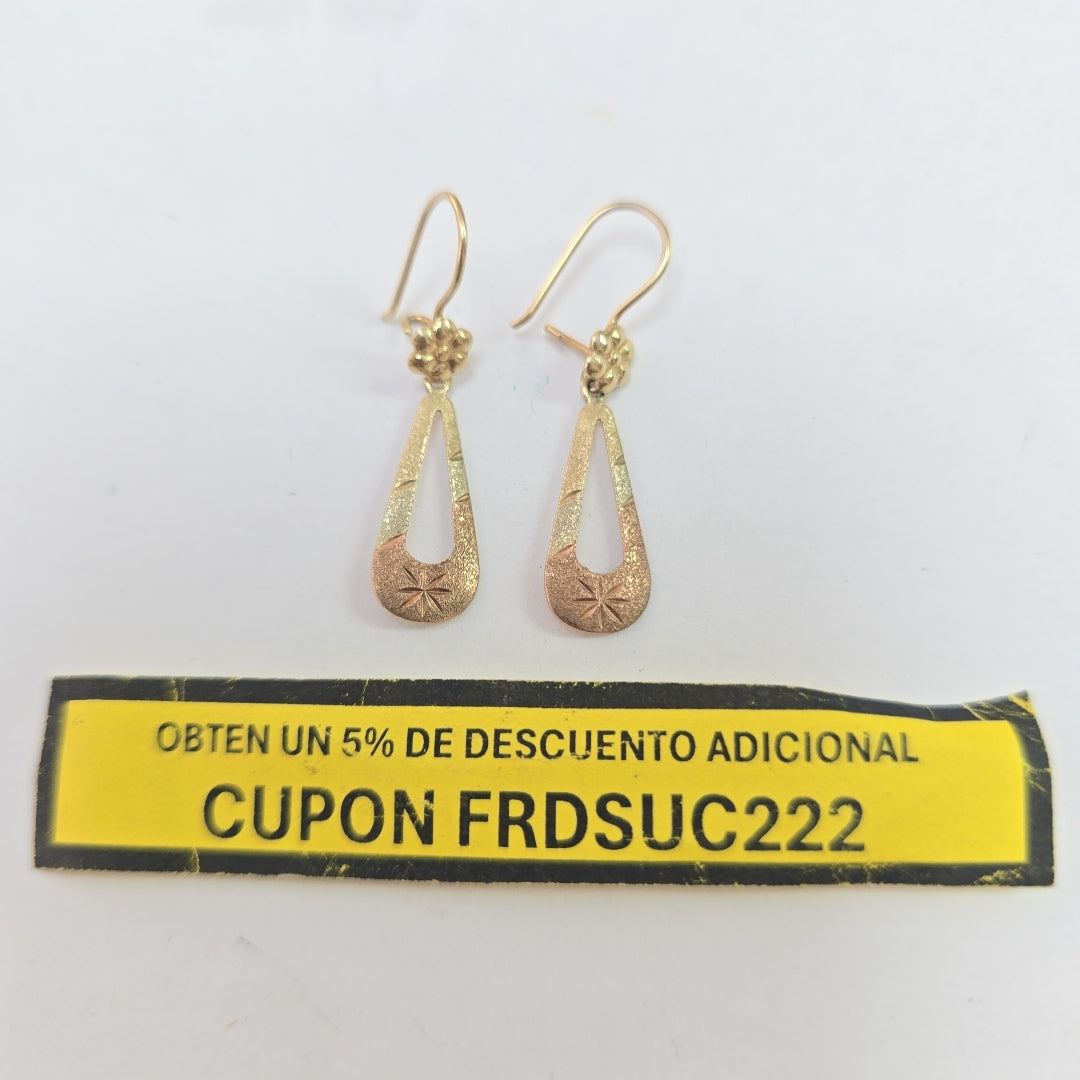 ARETES PAR ORO 10 K 1.1 GRMS (SEMINUEVO)