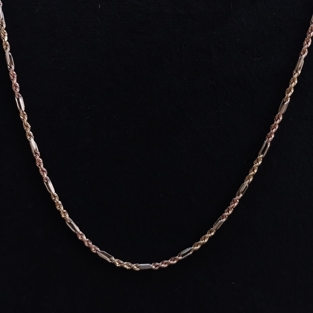 CADENA ORO COMBINADO 14 K 5,00 GRMS (SEMINUEVO)