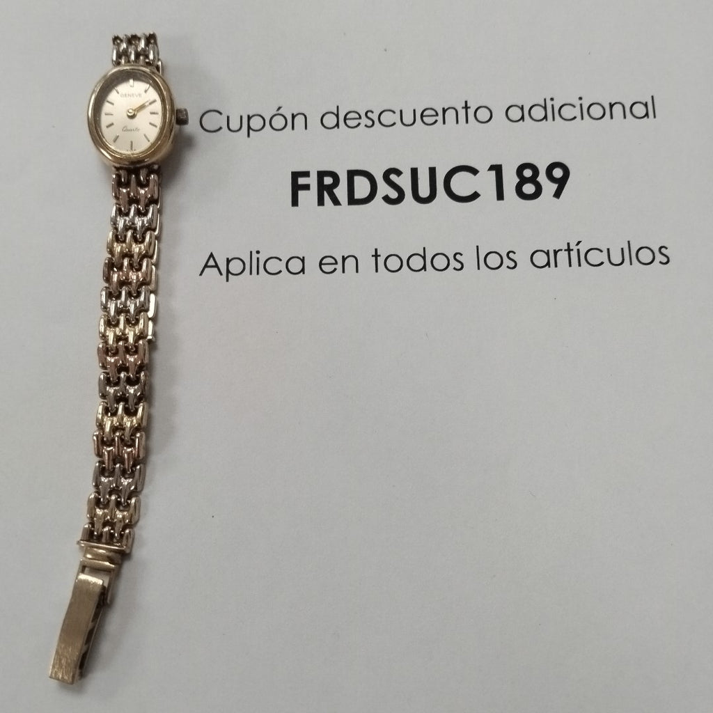 RELOJ CAJA Y PULSO ORO ORO COMBINADO 10 K 18.1 GRMS (SEMINUEVO)