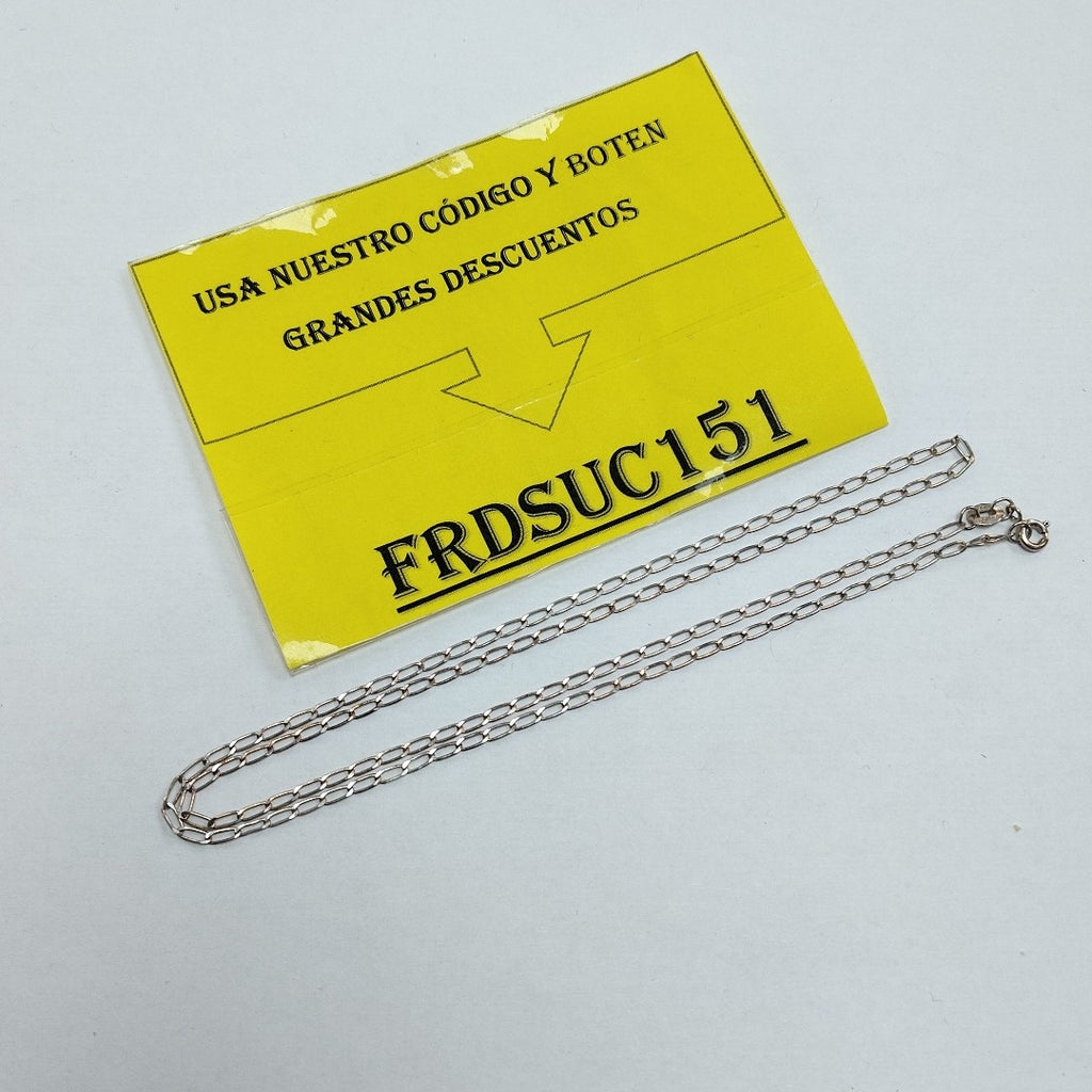 CADENA TEJIDO ESLABONES PLATA .925 55 CM 2.8 GR (NUEVO)