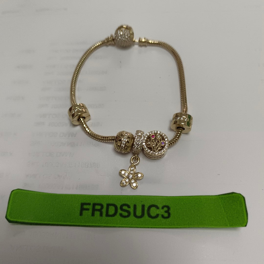 PULSERA CHARM ORO 14K 15 (NUEVO)
