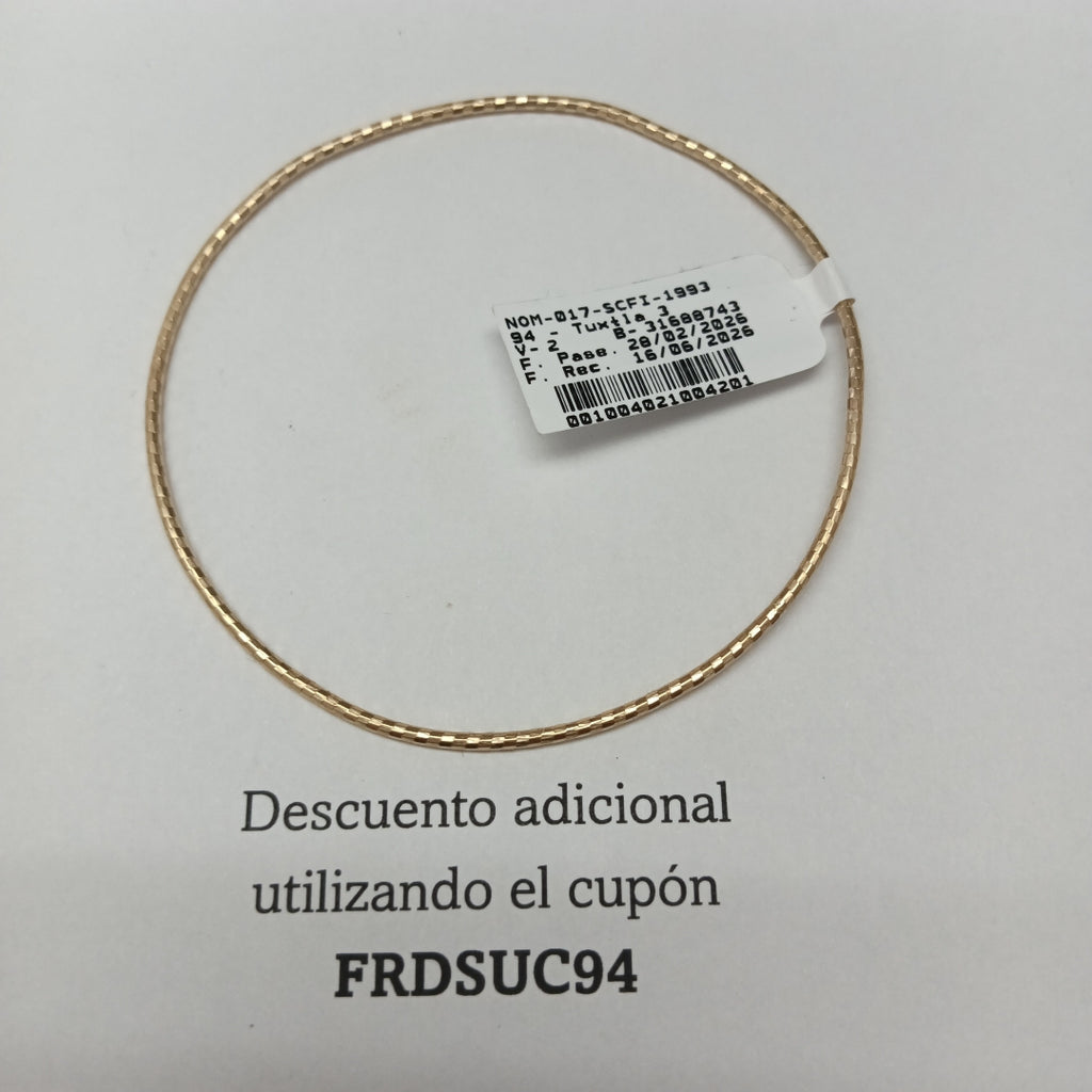 PULSERA RIGIDA ORO 14 K 2.2 GRMS (SEMINUEVO)