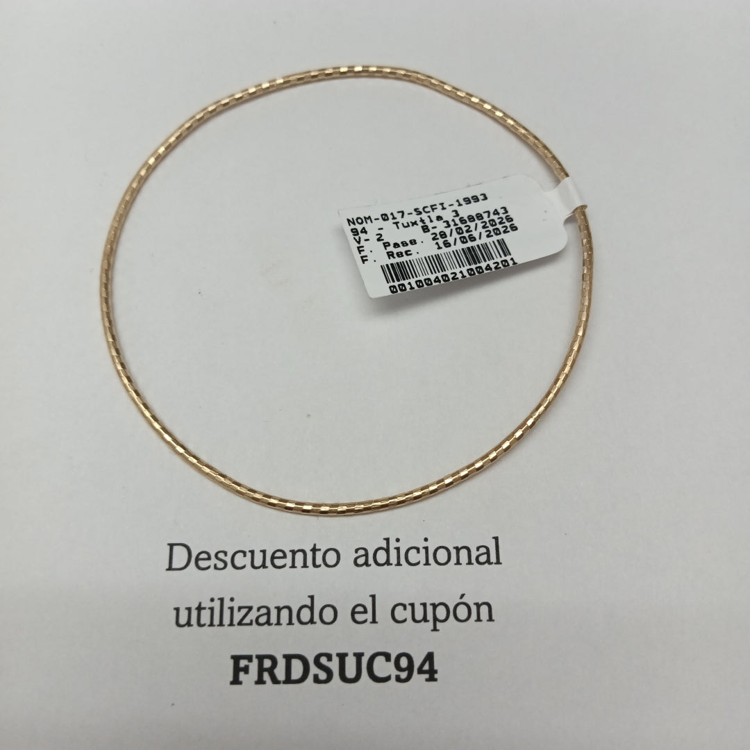 PULSERA RIGIDA ORO 14 K 2.2 GRMS (SEMINUEVO)