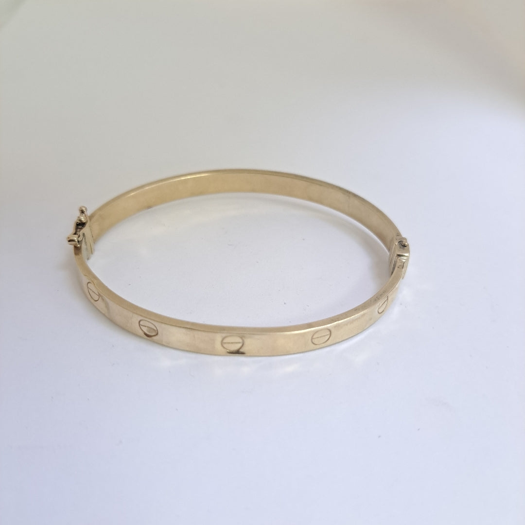 PULSERA RIGIDA ORO 10 K 5,60 GRMS (SEMINUEVO)