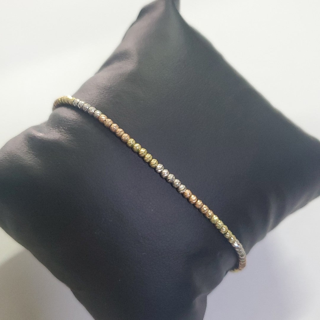 PULSERA ORO COMBINADO 10 K 2.7 GRMS (SEMINUEVO)