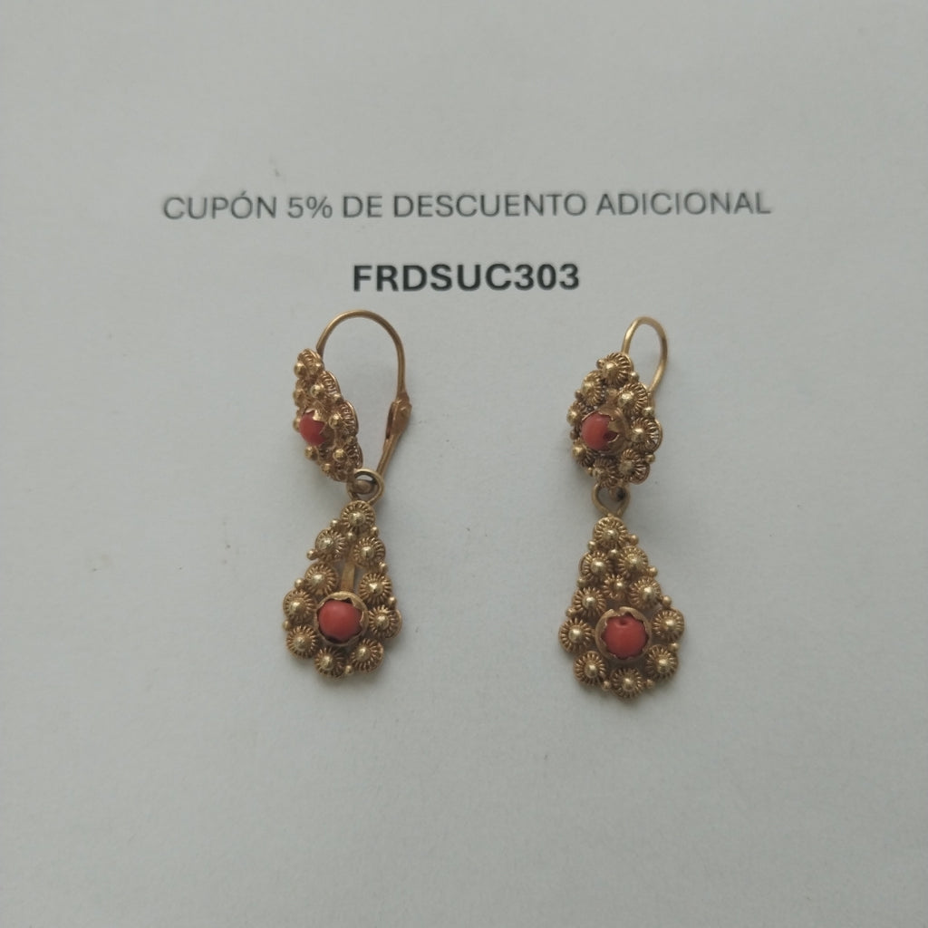 ARETES PAR ORO 8 K 4.8 GRMS (SEMINUEVO)