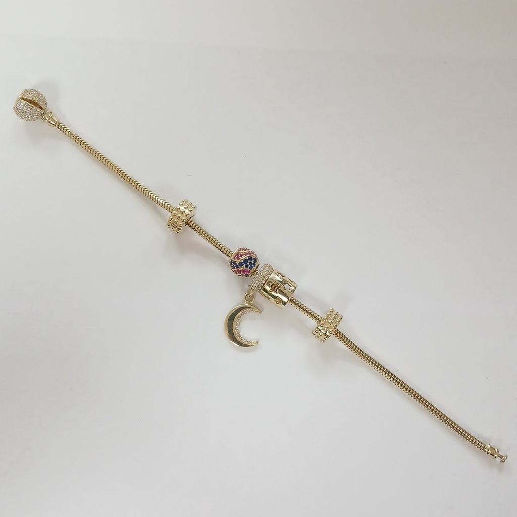 PULSERA CHARM ORO 14K 16 (NUEVO)