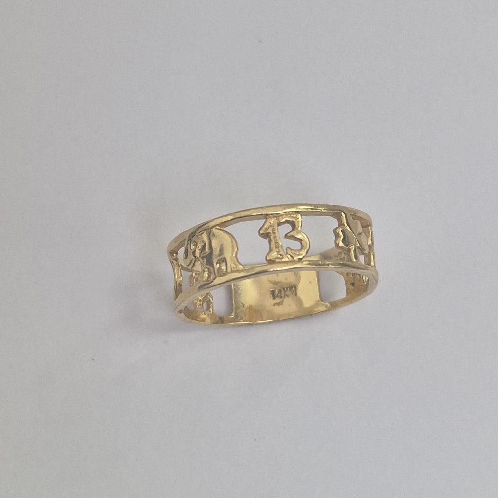 ARGOLLA DE LA SUERTE ORO 14 K 3,00 GRMS (SEMINUEVO)
