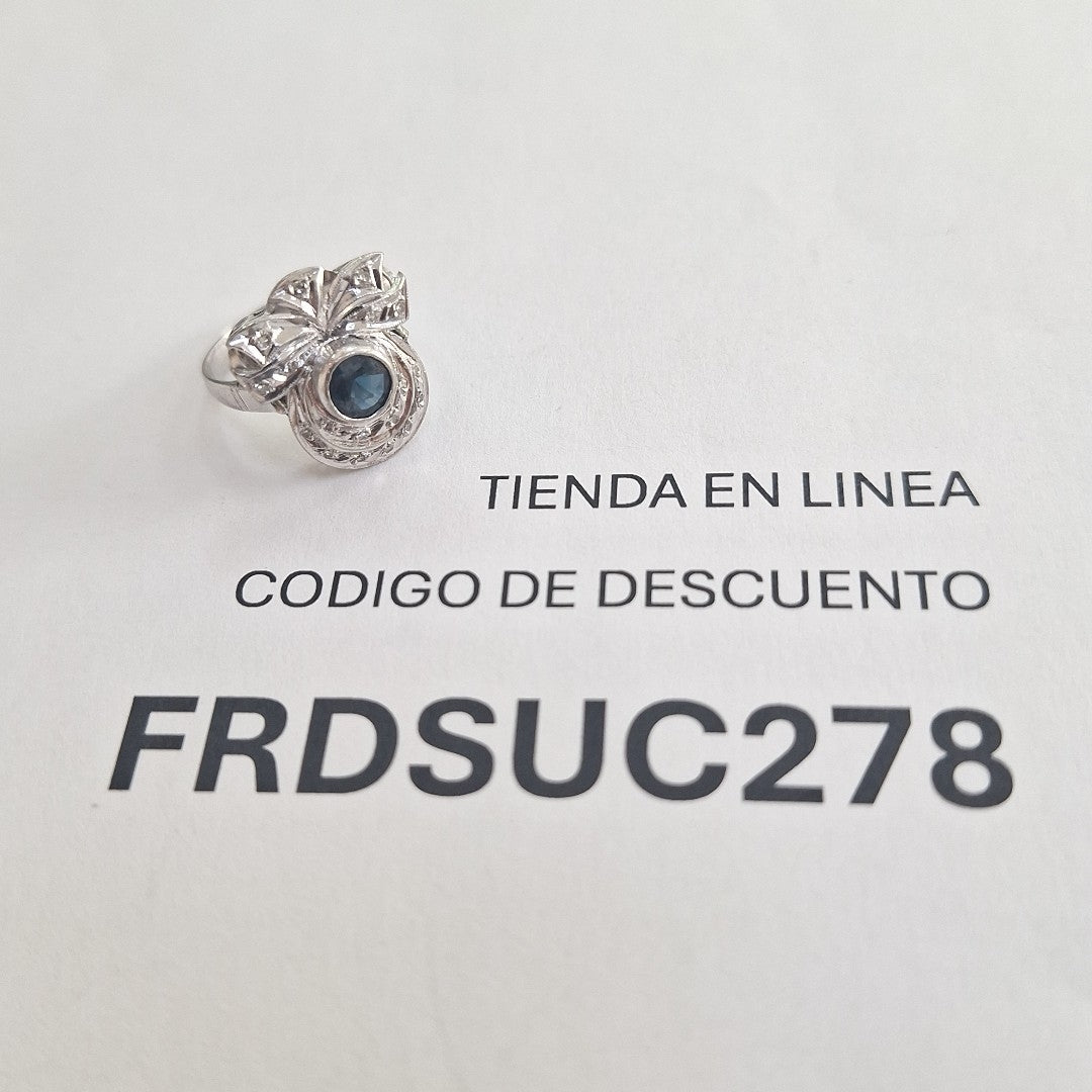 ANILLO ORO,ORO BLANCO 10 K 4,20 GRMS (SEMINUEVO)