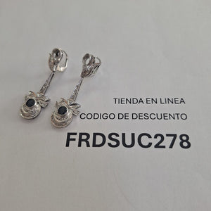 ARETES PAR ORO,ORO BLANCO 10 K 9,40 GRMS (SEMINUEVO)