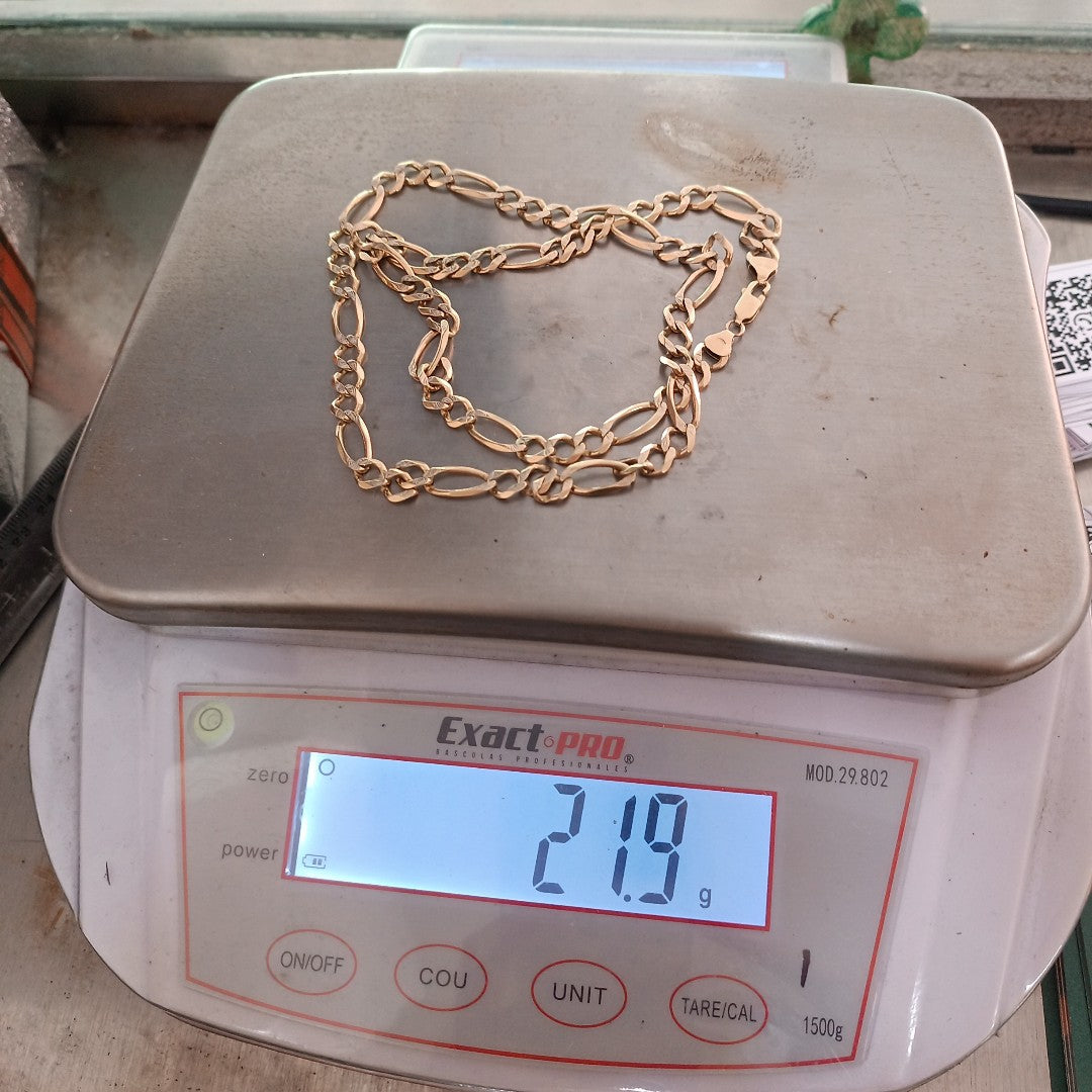 CADENA ORO, RODIADO 10 K 21.9 GRMS (SEMINUEVO)