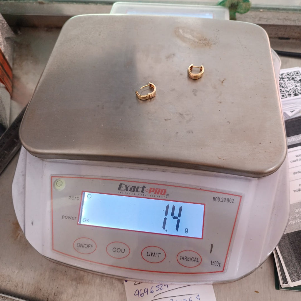 ARRACADAS PAR ORO, ORO COMBINADO 14 K 1.3 GRMS (SEMINUEVO)