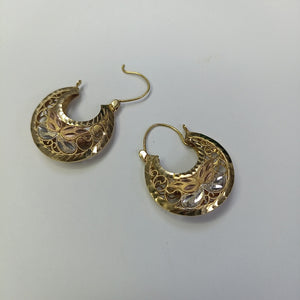 ARRACADAS PAR ORO COMBINADO 14 K 6,20 GRMS (SEMINUEVO)