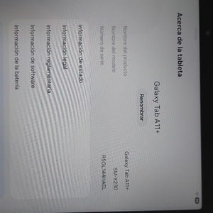 TABLETA SAMSUNG GALAXY TAB A11+ SM-X230 (2025) 128 GB 6 GB RAM (SEMINUEVO)