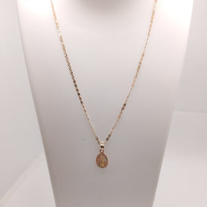 CADENA, MEDALLA RELIGIOSA ORO 10 K 2.2 GRMS (SEMINUEVO)