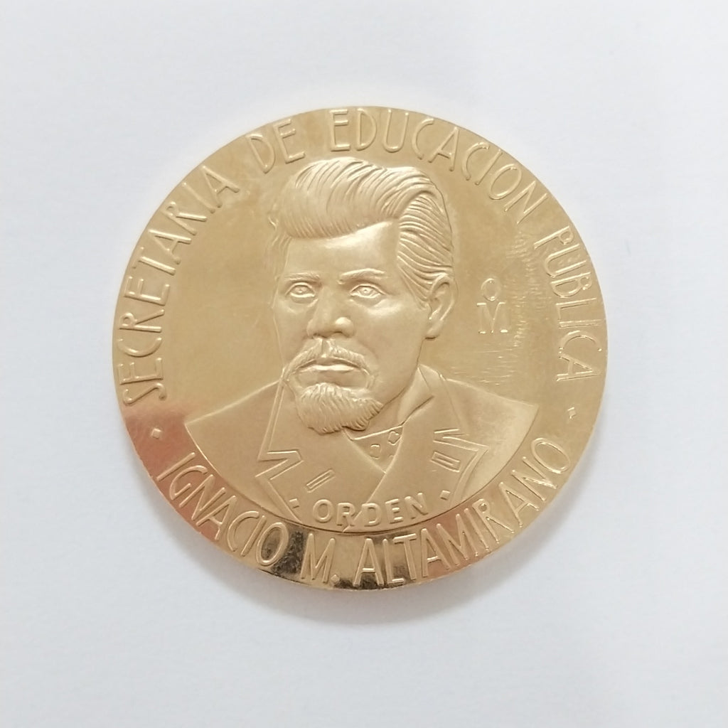 MEDALLA CONMEMORATIVA ORO 21 K 42.2 GRMS (SEMINUEVO)