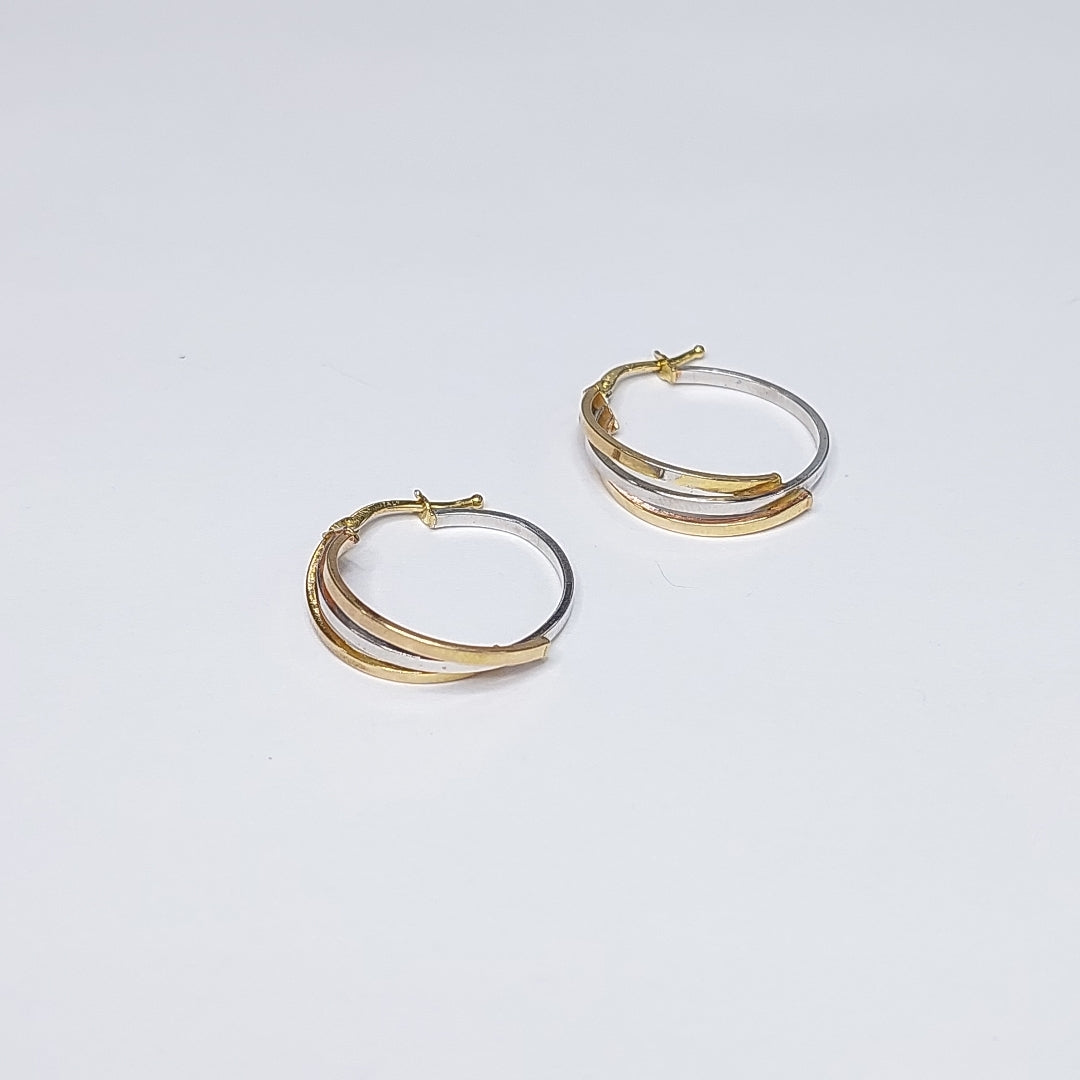 ARRACADAS PAR ORO COMBINADO 10 K 1.9 GRMS (SEMINUEVO)