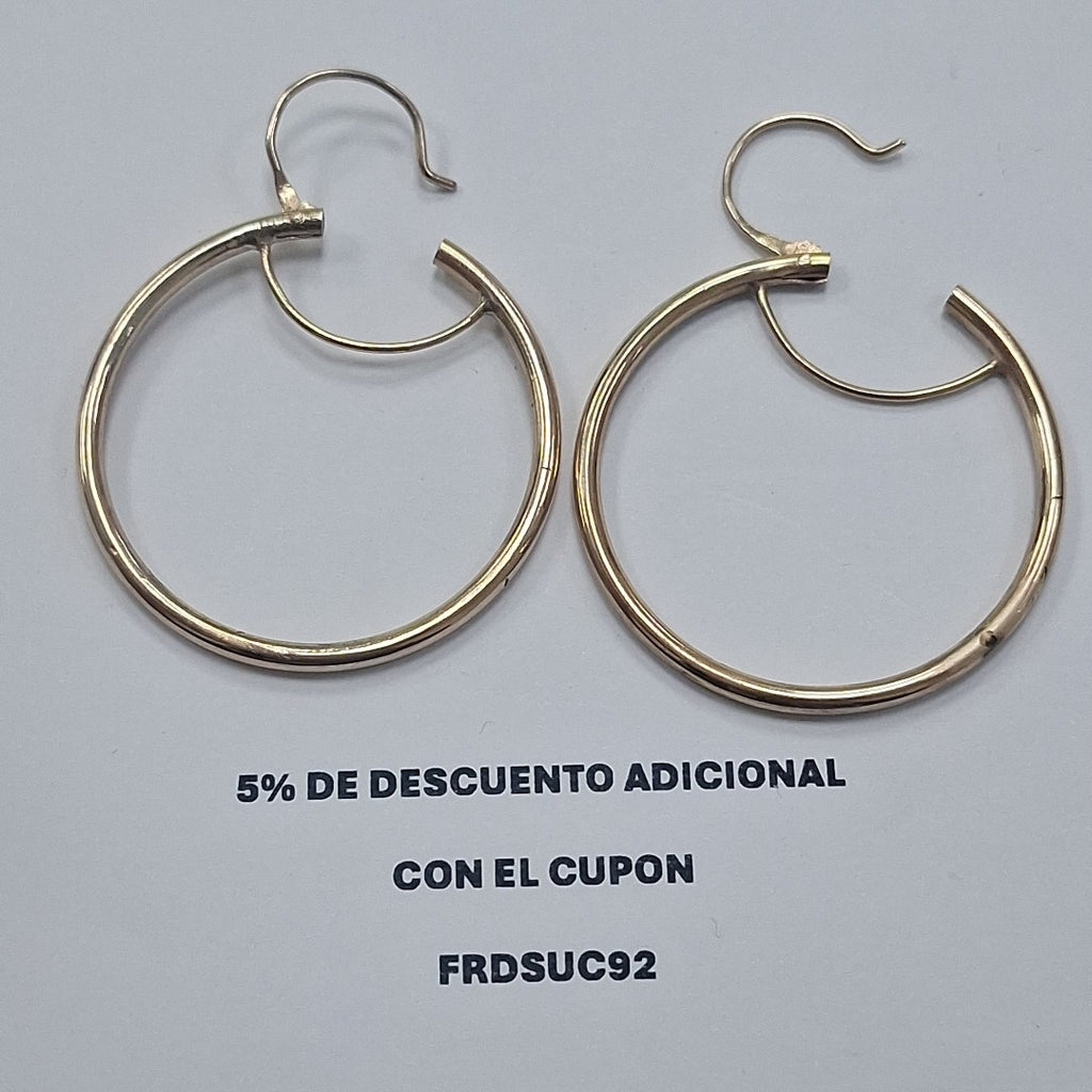 ARRACADAS PAR ORO 8 K 6 GRMS (SEMINUEVO)