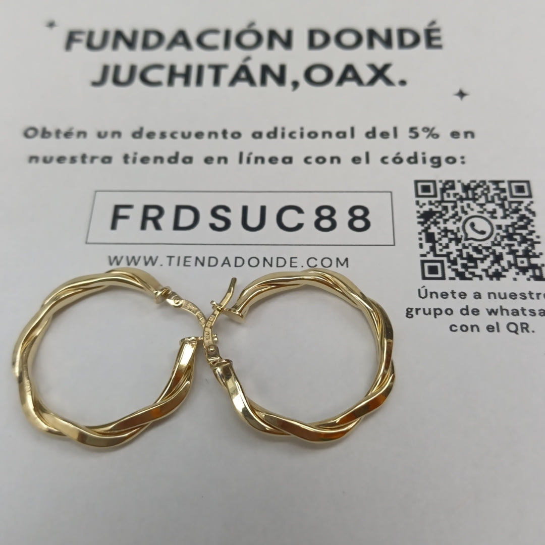 ARRACADAS ORO 14K 2 (NUEVO)