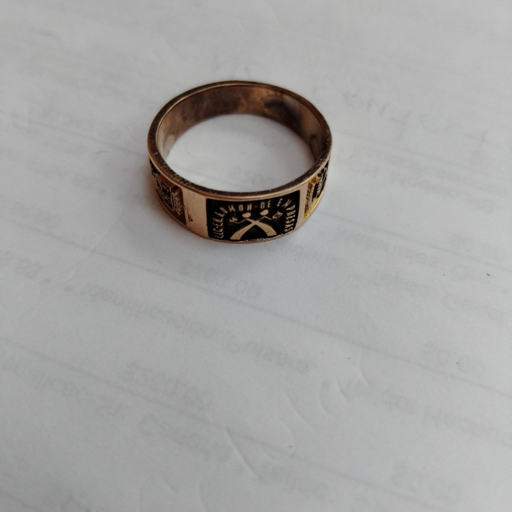 ANILLO DE GRADUACIÓN ORO 10 K 5 GRMS (SEMINUEVO)