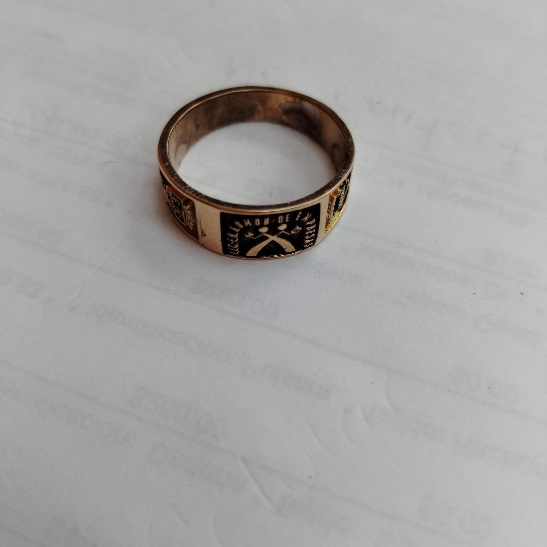 ANILLO DE GRADUACIÓN ORO 10 K 5 GRMS (SEMINUEVO)
