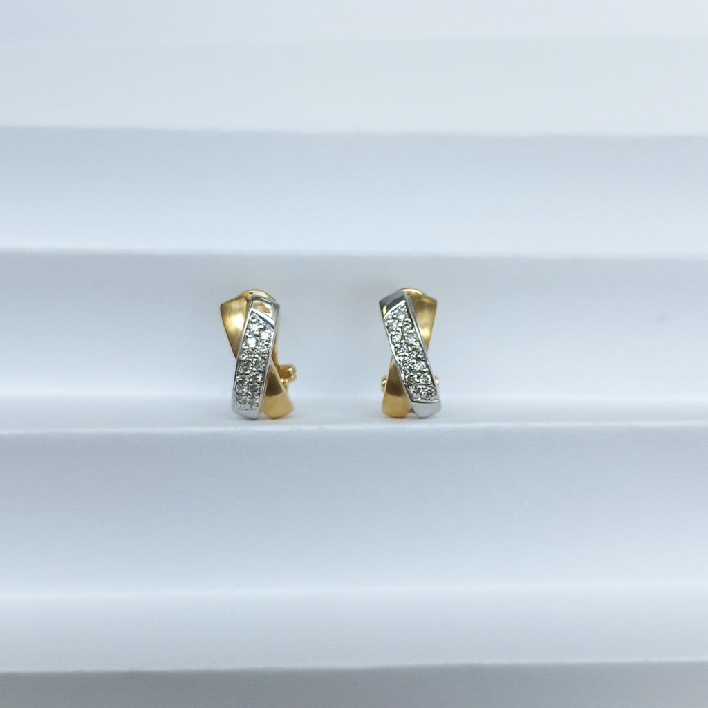 ARETES PAR ORO,ORO BLANCO 14 K 3,80 GRMS (SEMINUEVO)