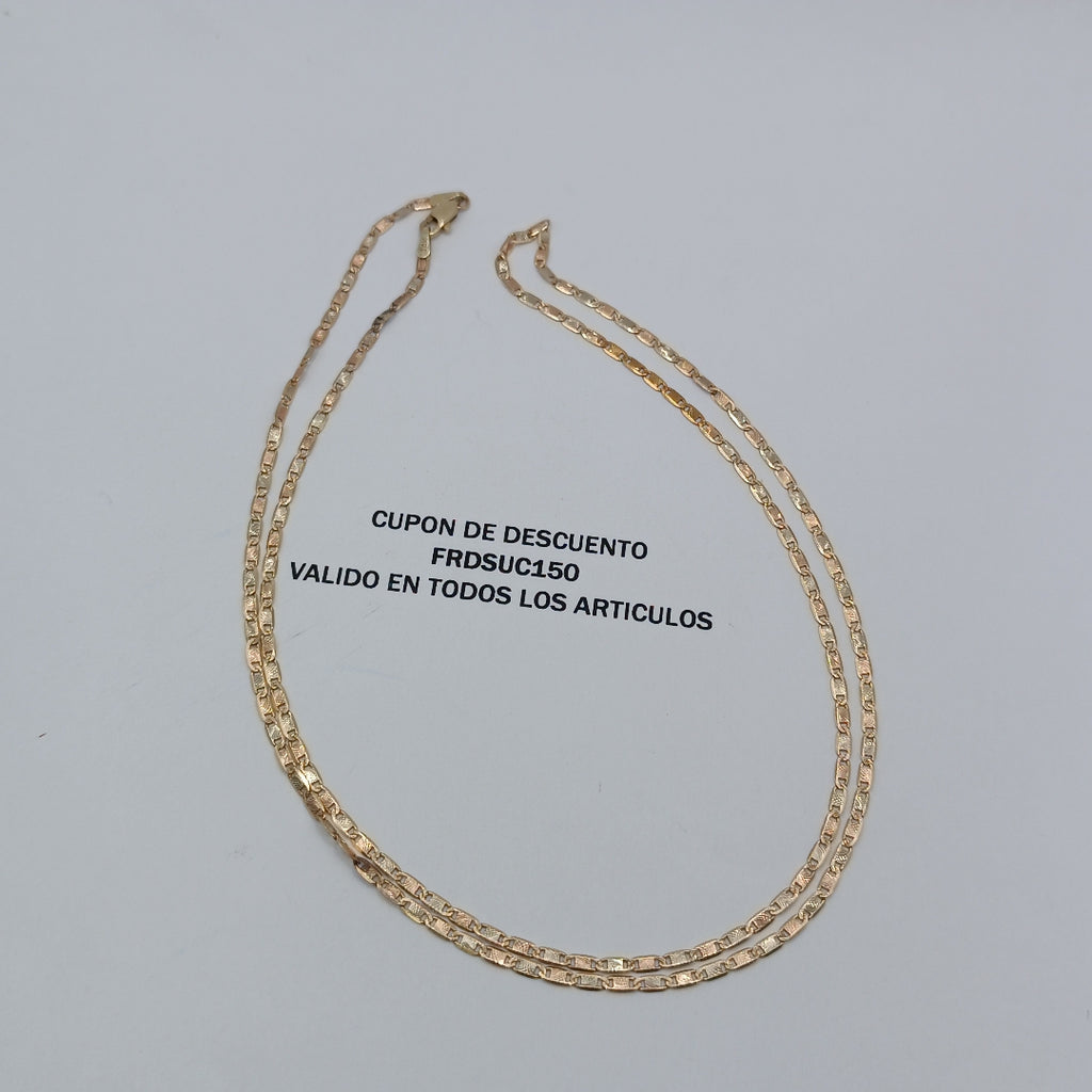 CADENA ORO COMBINADO 14 K 4.4 GRMS (SEMINUEVO)