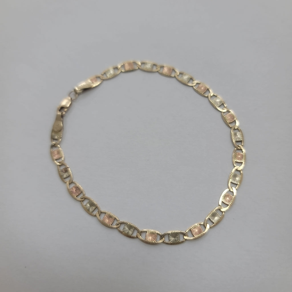 PULSERA ORO COMBINADO 10 K 3.7 GRMS (SEMINUEVO)