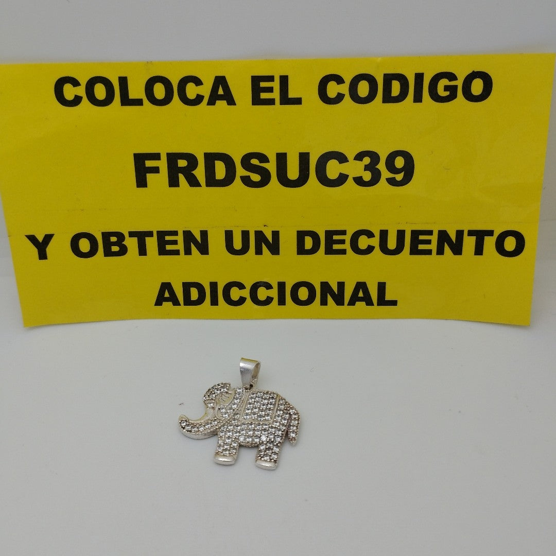 DIJE ELEFANTE C/CIRCONIAS PLATA .925 5.5 GR (NUEVO)