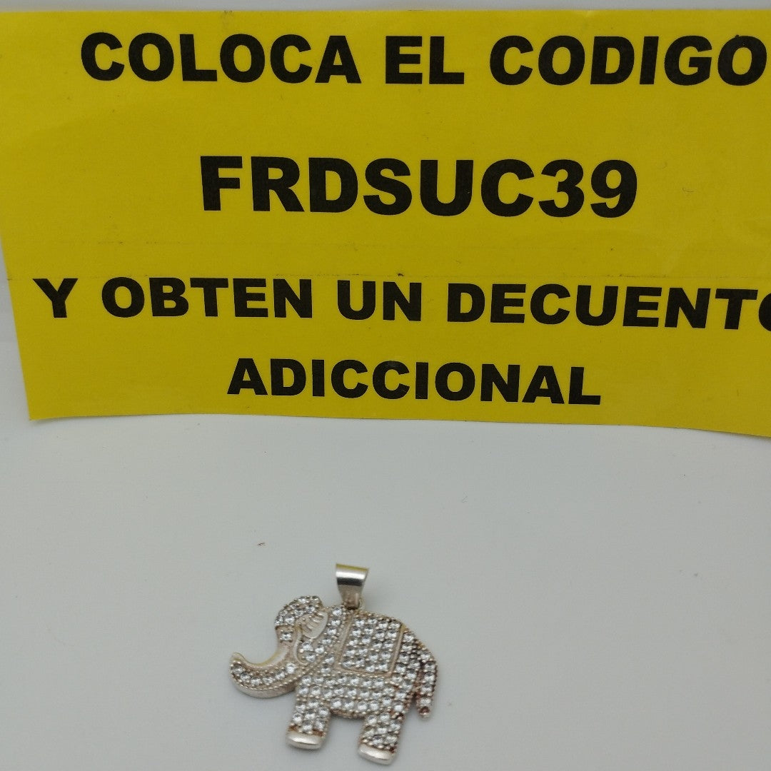 DIJE ELEFANTE C/CIRCONIAS PLATA .925 5.2 GR (NUEVO)