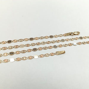 CADENA ORO COMBINADO 14 K 2,80 GRMS (SEMINUEVO)