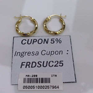 ARRACADAS ORO 14K 1.3 (NUEVO)