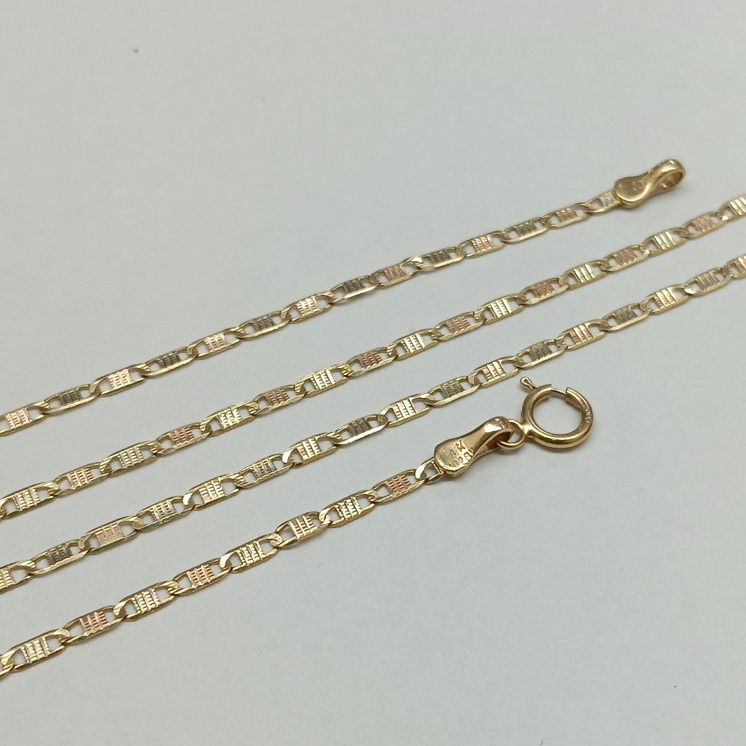 CADENA ORO COMBINADO 14 K 2,40 GRMS (SEMINUEVO)