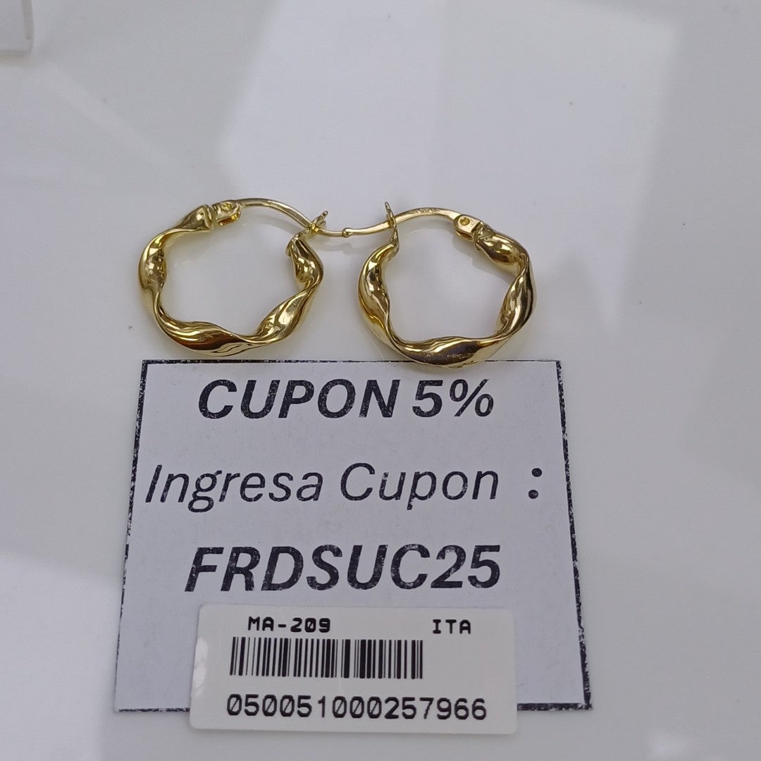 ARRACADAS ORO 14K 1.5 (NUEVO)