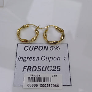 ARRACADAS ORO 14K 1.5 (NUEVO)