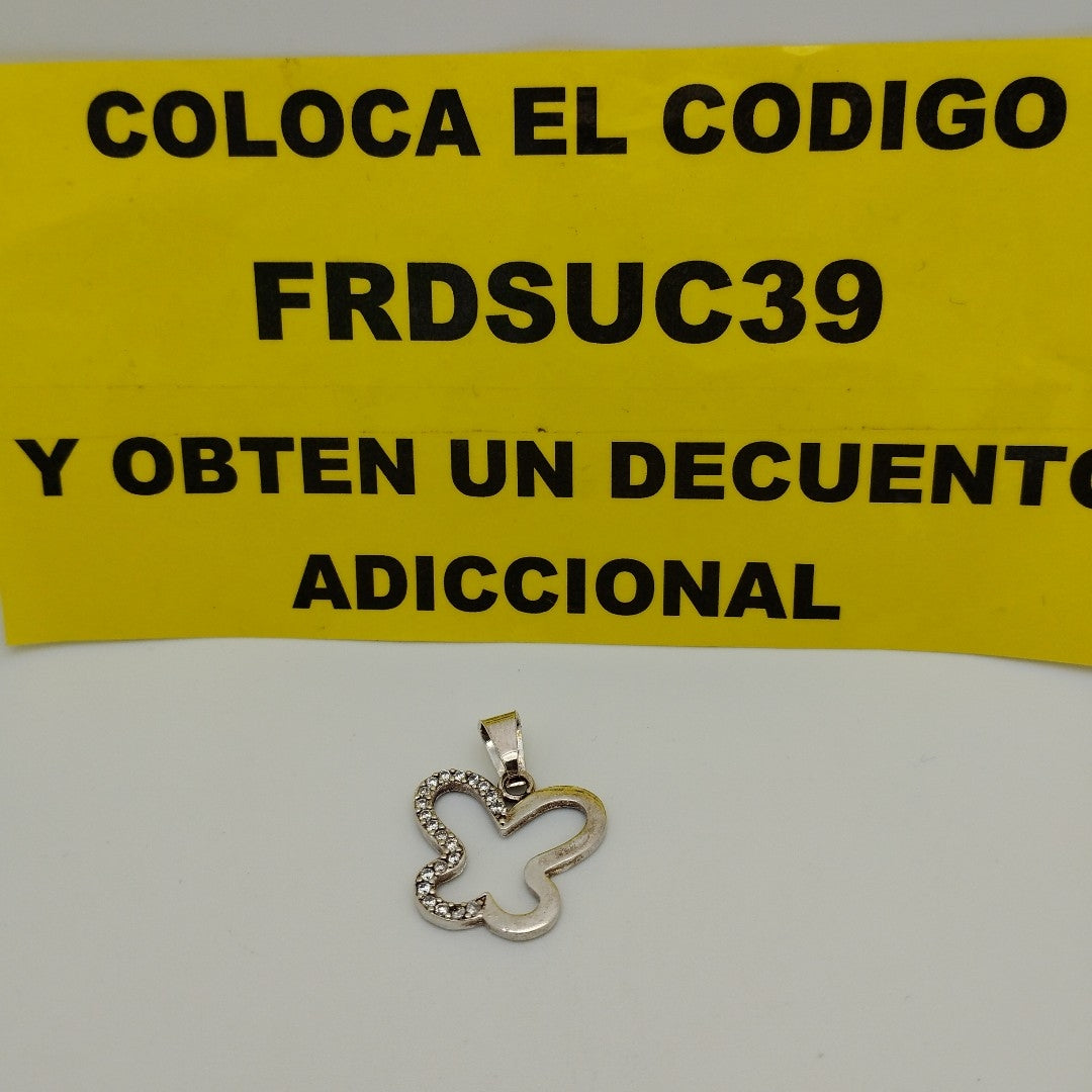 DIJE MARIPOSA C/CIRCONIAS PLATA .925 2.4 GR (NUEVO)