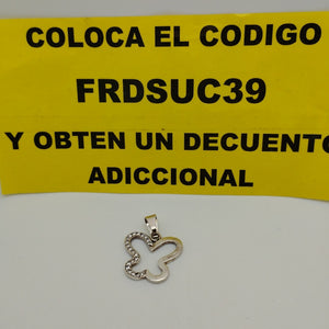 DIJE MARIPOSA C/CIRCONIAS PLATA .925 2.4 GR (NUEVO)