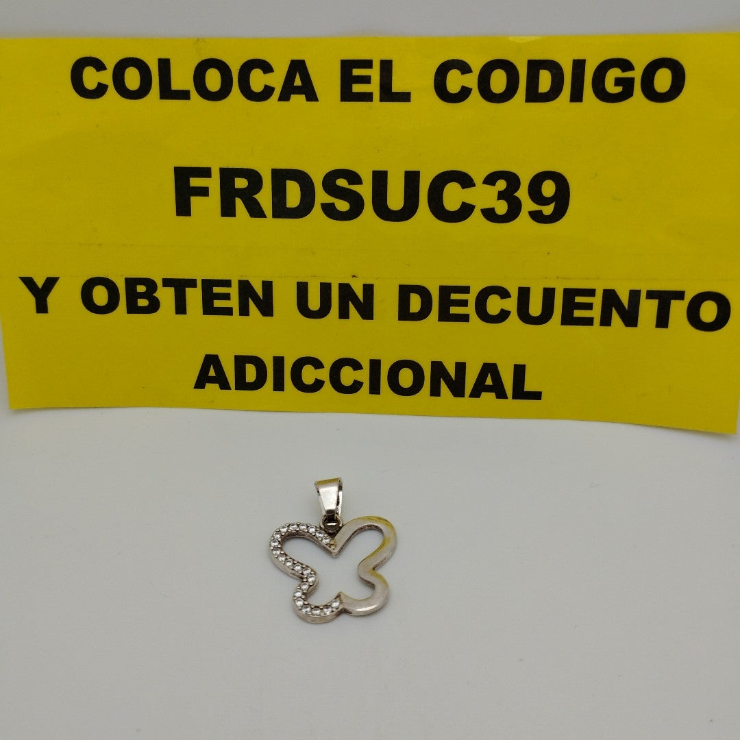 DIJE MARIPOSA C/CIRCONIAS PLATA .925 2.3 GR (NUEVO)
