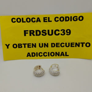 HUGGIES C/CIRCONIAS PLATA .925 5.5 GR (NUEVO)