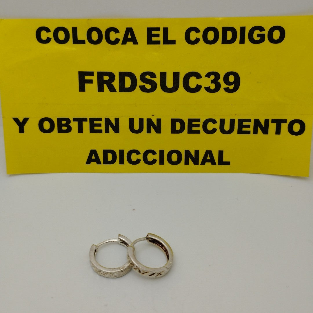 ARRACADAS LABRADAS PLATA .925 3.2 GR (NUEVO)