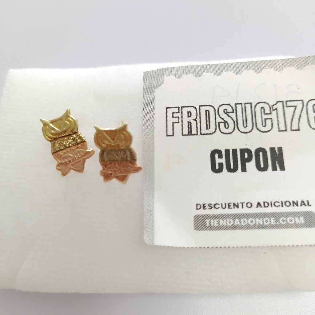 BROQUELES PAR ORO COMBINADO 14 K 1.4 GRMS (SEMINUEVO)