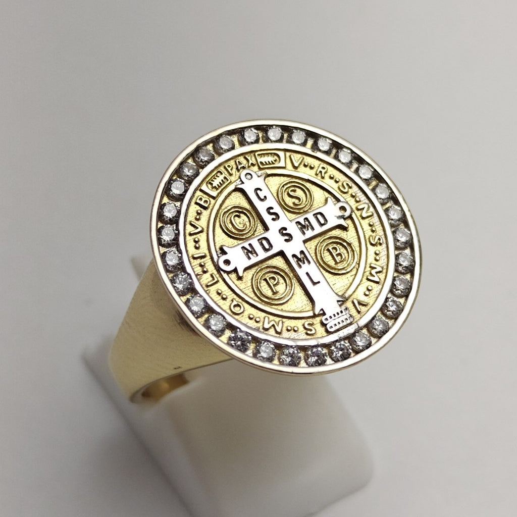 ANILLO ORO COMBINADO 10 K 6.8 GRMS (SEMINUEVO)