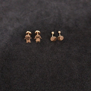 BROQUELES PAR ORO 14 K 0,70 GRMS (SEMINUEVO)