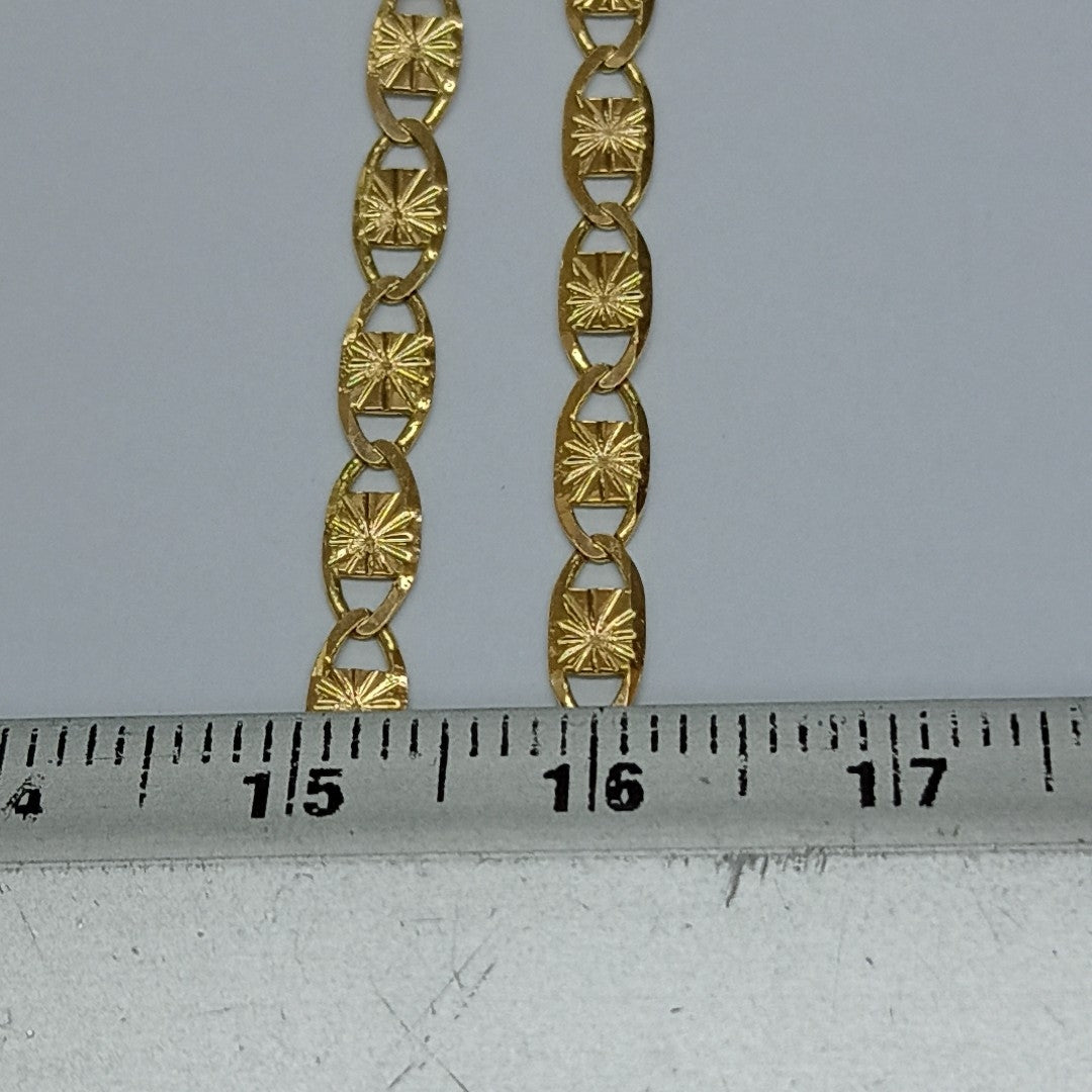 CADENAS TEJIDO GUCHI ORO 14K 55 CM 7.2 GR (NUEVO)