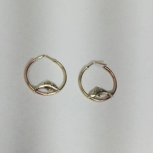 ARETES PAR ORO COMBINADO 10 K 1,60 GRMS (SEMINUEVO)
