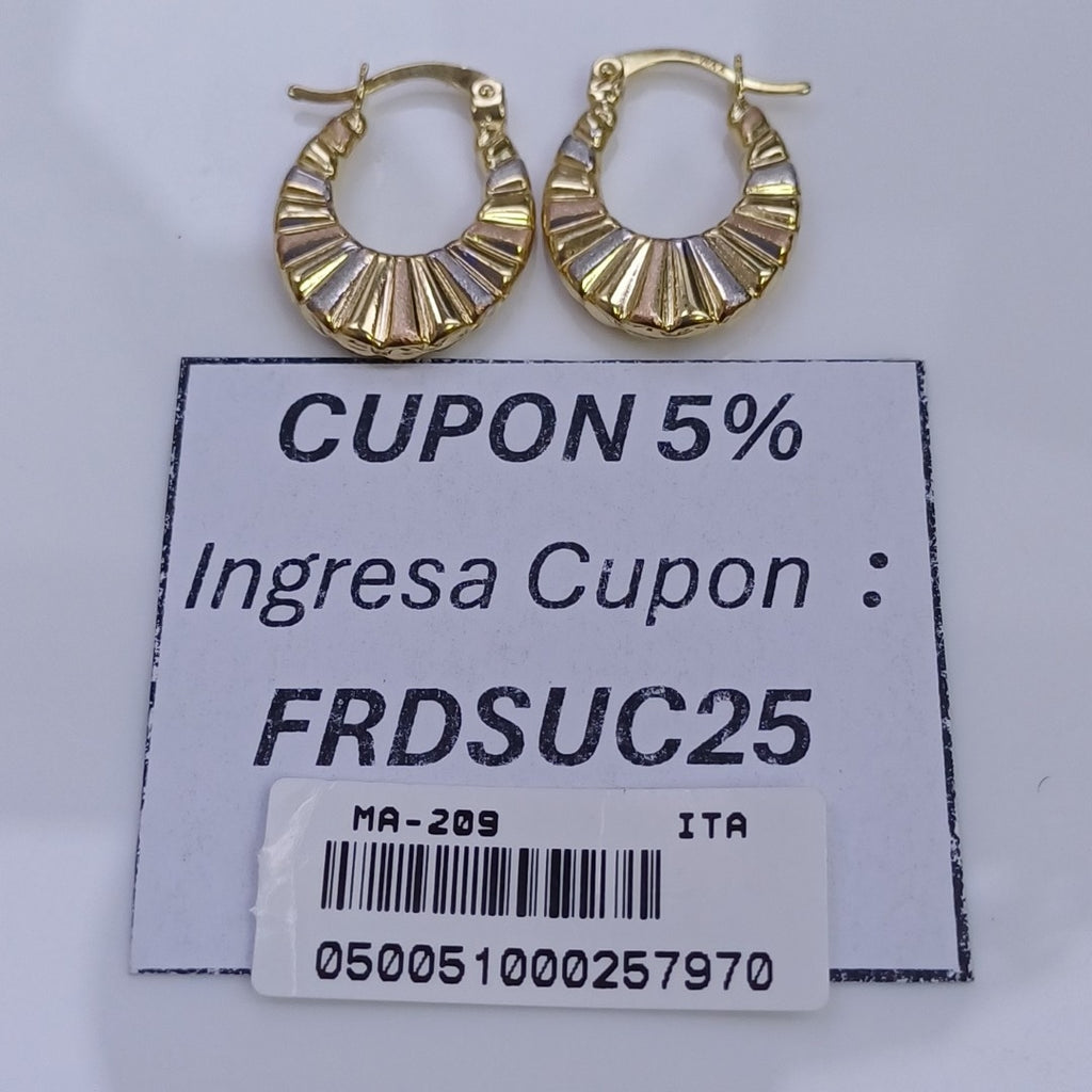 ARRACADAS ORO 14K 1.5 (NUEVO)