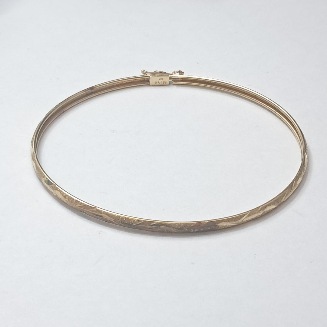 PULSERA RIGIDA ORO 14 K 3,50 GRMS (SEMINUEVO)
