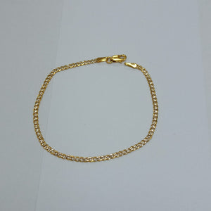 PULSERAS BARBADA DIAMANTADA ORO 14K 18 CM 2.2 GR (NUEVO)
