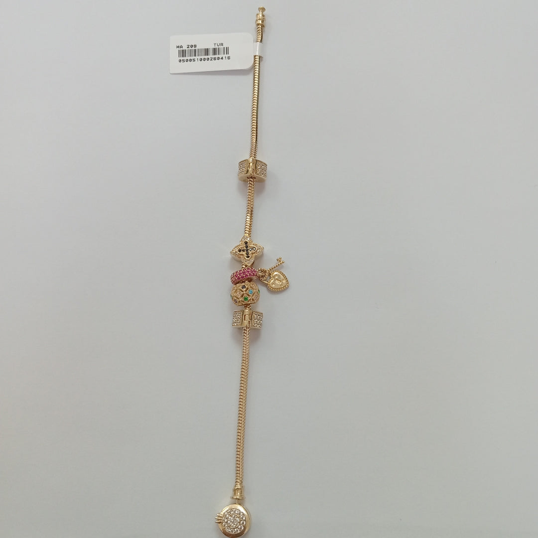 PULSERA CHARM ORO 14K 16.8 (NUEVO)